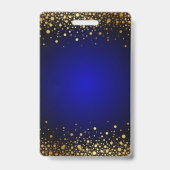 Royal Blue and Gold Wedding Guest Pass Badge (Achterkant)