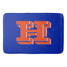 Royal Blue and Orange Collegiate Color Monogram