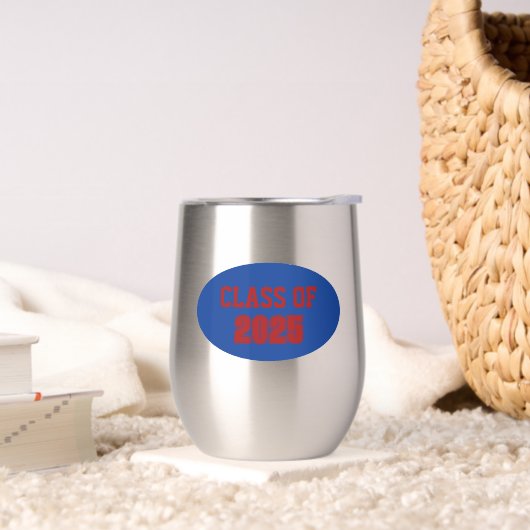 Royal Blue and Red School Colors Class Year (Woonkamer)