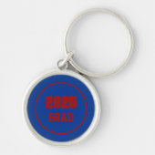 Royal Blue and Red School Colors Grad Sleutelhanger (Voorkant)