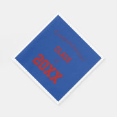 Royal Blue and Red School Colors Graduation Servet (Hoek)