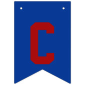 Royal Blue and Red School Colors Graduation Vlaggetjes (Tweede vlag)