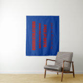 Royal Blue and Red School Colors Graduation Wandkleed (In situ)