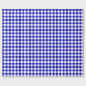 Royal Blue and White Check Pset Wrapping Paper Cadeaupapier (Vlak)