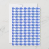 Royal Blue and White Houndstooth; Krijtbordlook Kaart (Achterkant)