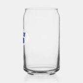 Royal Blue and White School Kleuren Klassenjaar Blikvorm Glas (Links)