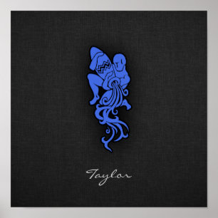 Royal Blue Aquarius Poster