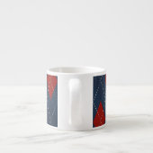Royal Blue Argyle kerstpatroon Espresso Kop (Achterkant)