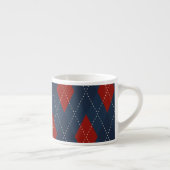 Royal Blue Argyle kerstpatroon Espresso Kop (Rechts)