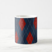 Royal Blue Argyle kerstpatroon Koffiemok (Center)