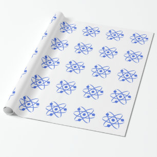 Royal Blue Atom Cadeaupapier
