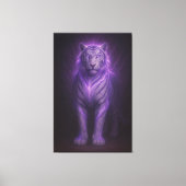 Royal Blue Aura White Tiger – Supreme Presence Canvas Afdruk (Voorkant)
