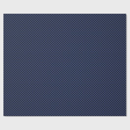 Royal Blue Automotive Carbon Fiber Weave Print Cadeaupapier (Vlak)