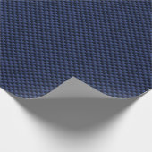 Royal Blue Automotive Carbon Fiber Weave Print Cadeaupapier (Hoek)