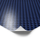 Royal Blue Automotive Carbon Fiber Weave Print Foto Afdruk (Hoek)