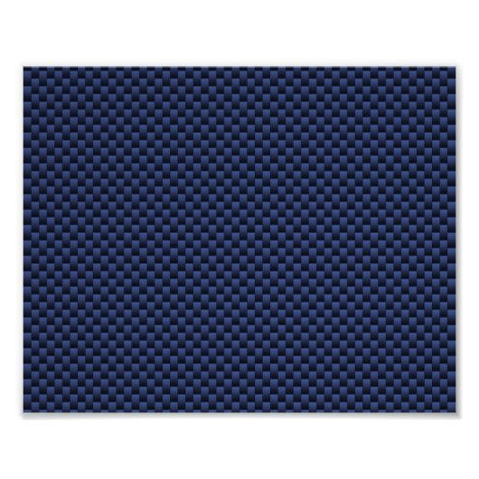Royal Blue Automotive Carbon Fiber Weave Print Foto Afdruk (Voorkant)