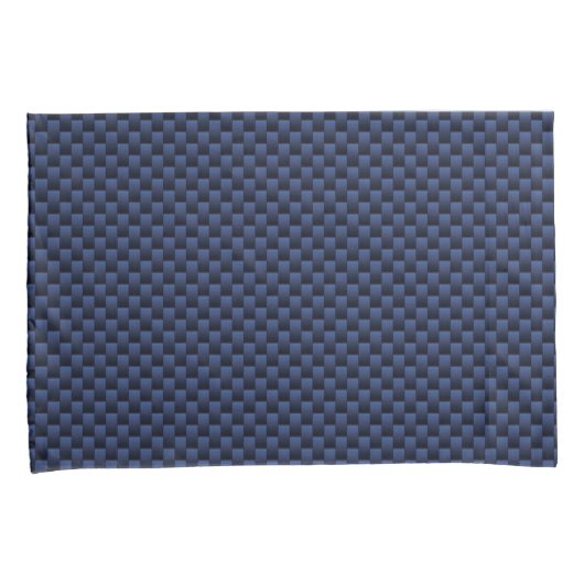 Royal Blue Automotive Carbon Fiber Weave Print Kussensloop (Voorkant-Rechts)