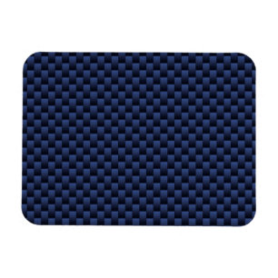 Royal Blue Automotive Carbon Fiber Weave Print Magneet