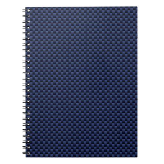 Royal Blue Automotive Carbon Fiber Weave Print Notitieboek (Voorkant)