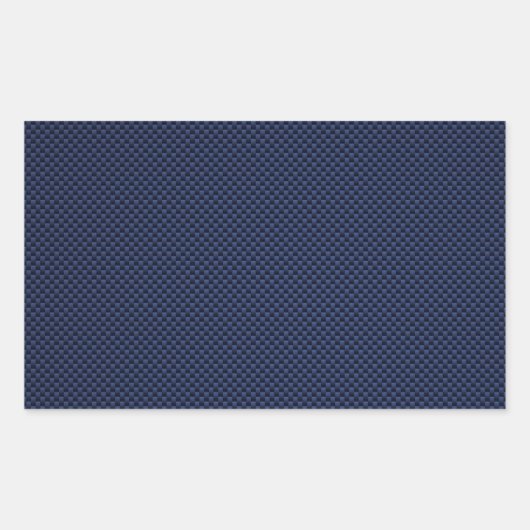 Royal Blue Automotive Carbon Fiber Weave Print Rechthoekige Sticker (Voorkant)