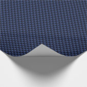 Royal Blue Automotive Carbon Fiber Weave Style Cadeaupapier (Hoek)