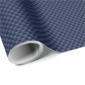 Royal Blue Automotive Carbon Fiber Weave Style Cadeaupapier (Rol Hoek)