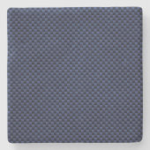 Royal Blue Automotive Carbon Weave Style Stenen Onderzetter (Voorkant)