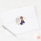 Royal Blue baby prins medium skin Cupcake Topper Ronde Sticker (Envelop)
