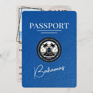 Royal Blue Bahamas Passport Bewaar de datum Save The Date