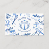 Royal Blue Baking & Cooking Utensil Hartelijk dank Visitekaartje (Voorkant)