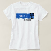 Royal Blue Banner met Lacrosse Stick