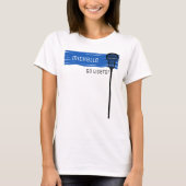 Royal Blue Banner met Lacrosse Stick T-shirt (Voorkant)