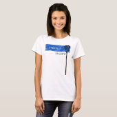 Royal Blue Banner met Lacrosse Stick T-shirt (Voorkant volledig)