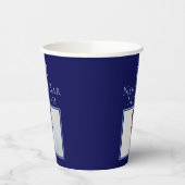 Royal Blue Bar Mitswa Fotoster van David Party Papieren Bekers (Links)