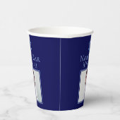 Royal Blue Bar Mitswa Fotoster van David Party Papieren Bekers (Rechts)