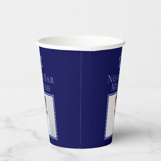 Royal Blue Bar Mitswa Fotoster van David Party Papieren Bekers (Rechts)