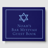 Royal Blue Bar Mitswa Party Ster van David Gastenboek (Voorkant)