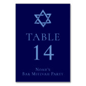 Royal Blue Bar Mitswa Party Ster van David Kaart (Voorkant)