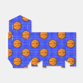 Royal Blue Basketbal Patroon Bedankdoosjes (Uitgevouwen)