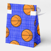 Royal Blue Basketbal Patroon Bedankdoosjes (Achterkant)