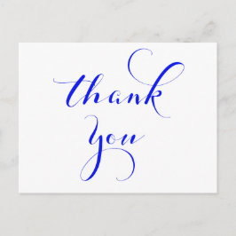 Royal blue bedankt briefkaarten