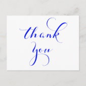 Royal blue bedankt briefkaarten (Voorkant)