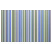 Royal Blue, Bisque en Dark Olive Green Pattern Stof (Fat Quarter)