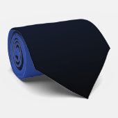 Royal Blue Black Double Sided Ombre Stropdas (Opgerold)