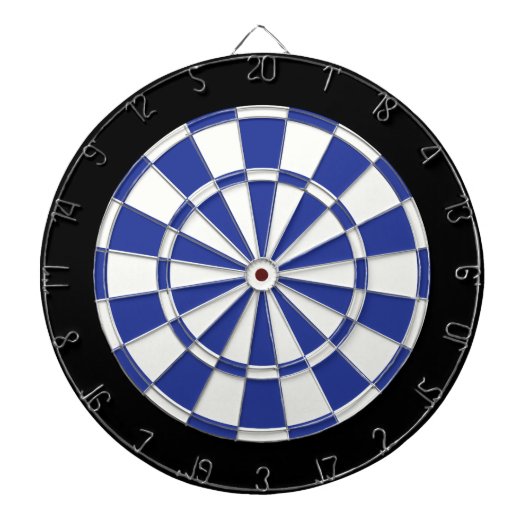 Royal Blue Black en White Dartbord (Voorkant)