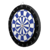 Royal Blue Black en White Dartbord (Voorkant Rechts)