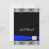 Royal Blue Black Lace RSVP (Voorkant)