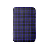 Royal Blue Black Plaid Badmat (Voorkant Verticaal)