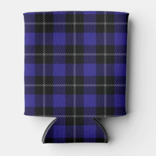 Royal Blue Black Plaid Blikjeskoeler