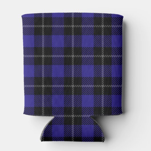 Royal Blue Black Plaid Blikjeskoeler (Achterkant)
